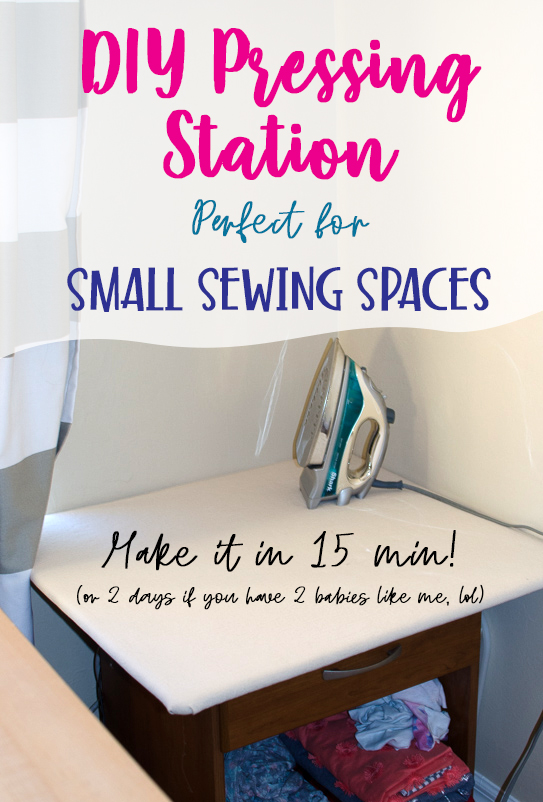 Make a custom sized pressing board that can fit in your small sewing space and be easily put away when not in use.